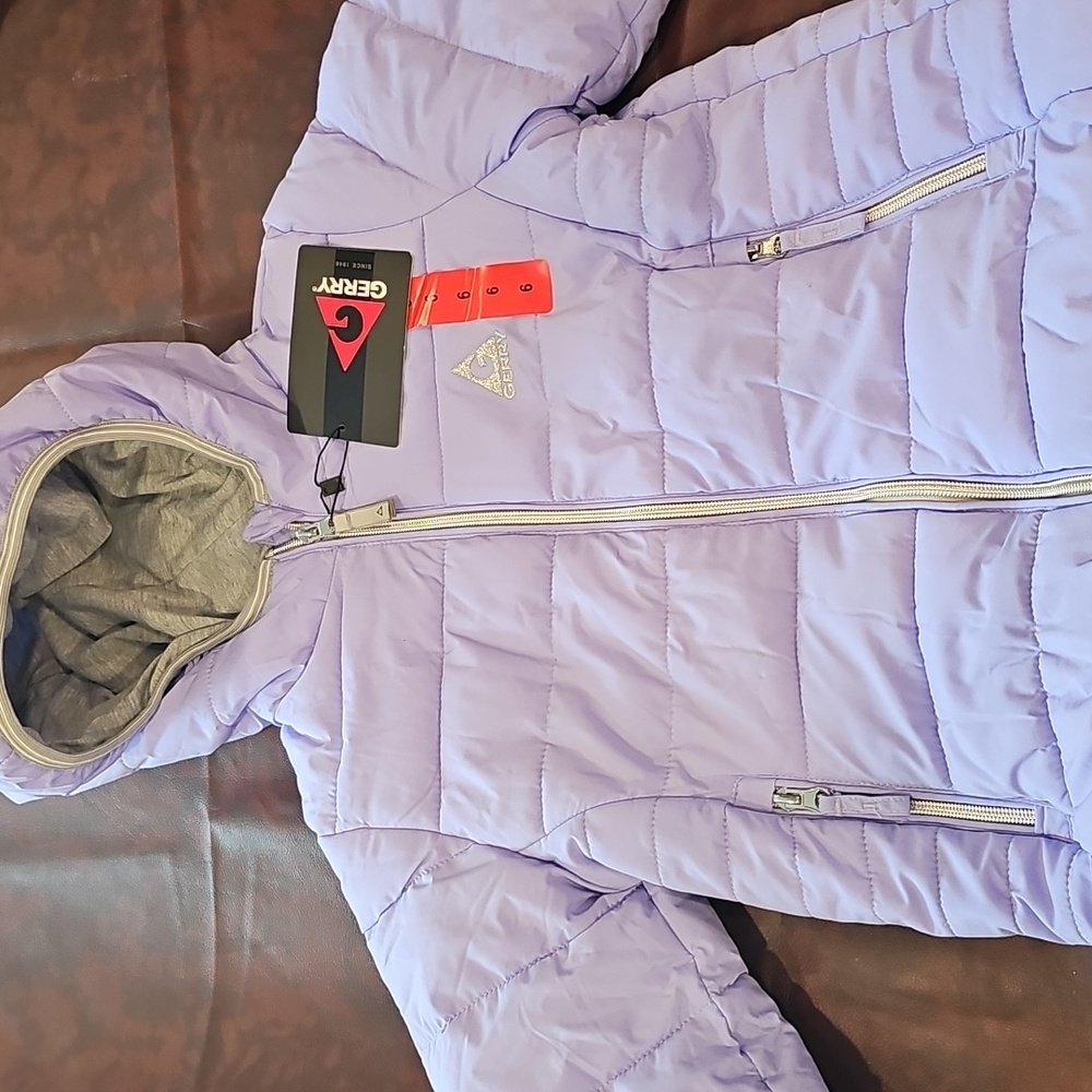 Gerry Kids' Jersey Lined Jacket Purple with Zipper Pockets sz 6 - Picture 5 of 10